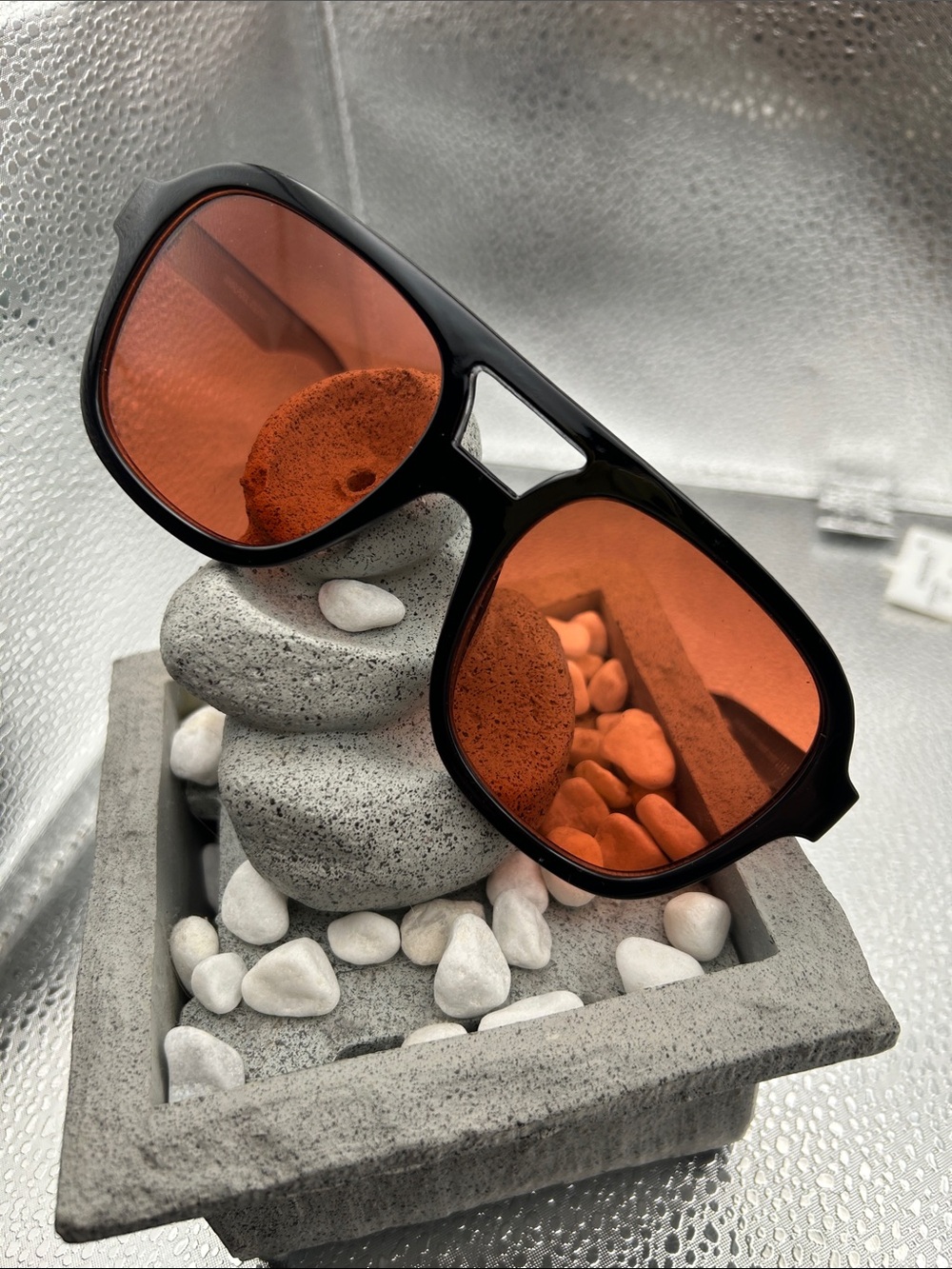 AIRE Whirlpool Sunglasses - Black, Aviator, Unisex, 70s Hollywood Style - Picture 2 of 9